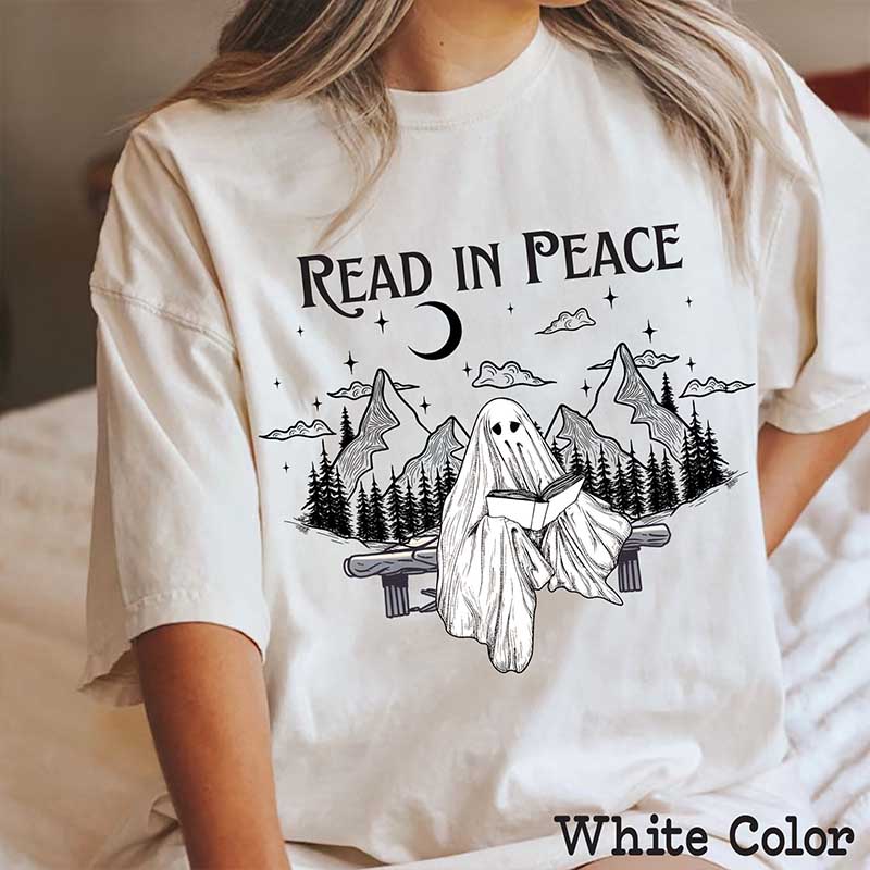 Book Lover Halloween Ghost T-Shirt