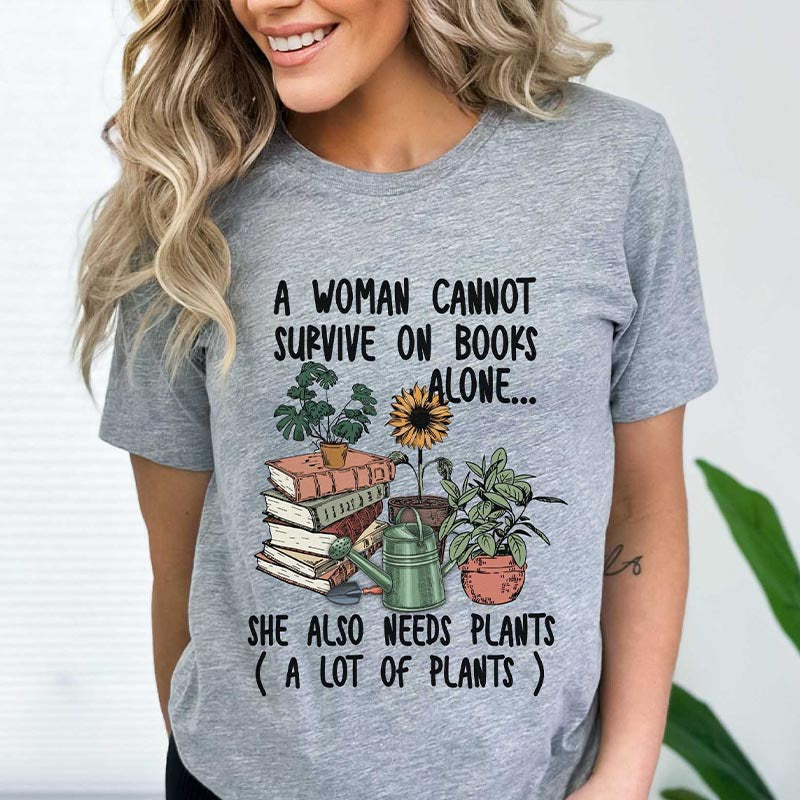 House Plant and Book Lover T-Shirt