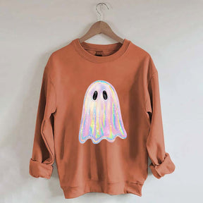 Retro Disco Iridescent Ghost Sweatshirt