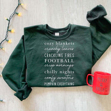 Cozy Blankets Crunchy Leaves  Sweatshirt