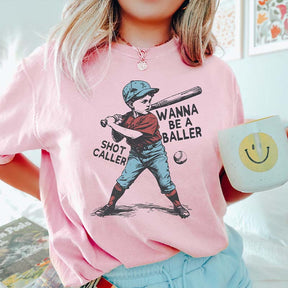 Wanna be a baller shot caller Shirt, Retro baseball T-Shirt