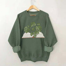 Monstera  Plant Book Comfort Colors Sweatshirt