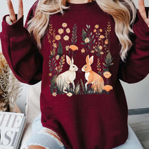 Cozy Fall Cottagecore Rabbit Sweatshirt