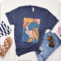 Flower Market Colorful Abstract Botanical Spring T-Shirt