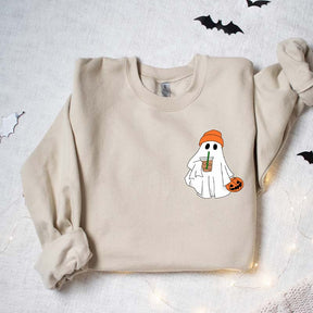 Little Ghost Ice Coffee Halloween T-Shirt