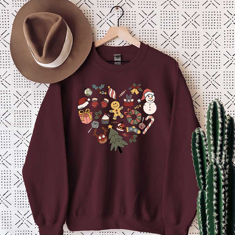 Christmas Heart Sweatshirt