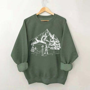 Aesthetic Ski Mountain Sweatshirt