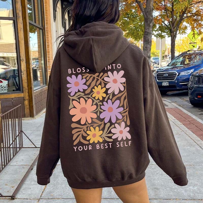 Aesthetic Blossom Into Your Best Self Hoodie