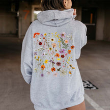 Cute Pressed Flowers Cottagecore Hoodie