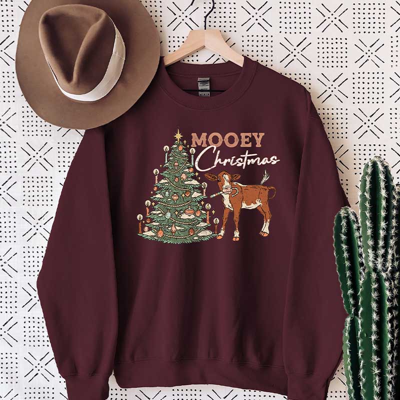 Western Mooey Christmas Sweatshirt