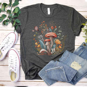 Mushroom Botanical Outdoors Nature Lover T-Shirt