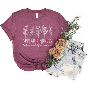 Spread Kindness Flower Motivational T-Shirt