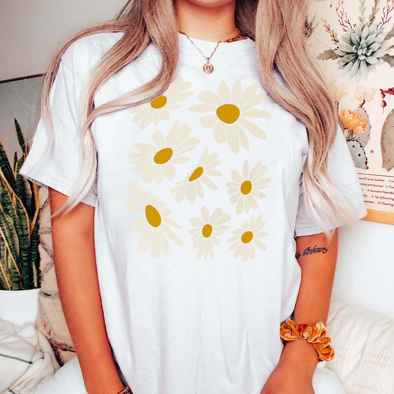 Retro Unique Modern Flower T-Shirt