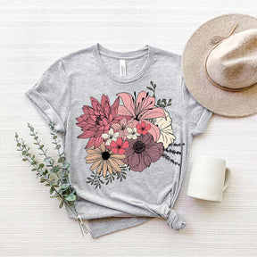 Floral Boho Trendy Flower Bouquet T-Shirt