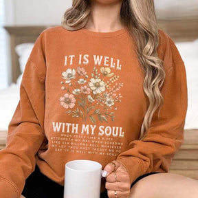 Boho  Bible Verse Floral Sweatshirt