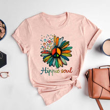 Boho Hippie Daisy Peace Flower T-Shirt