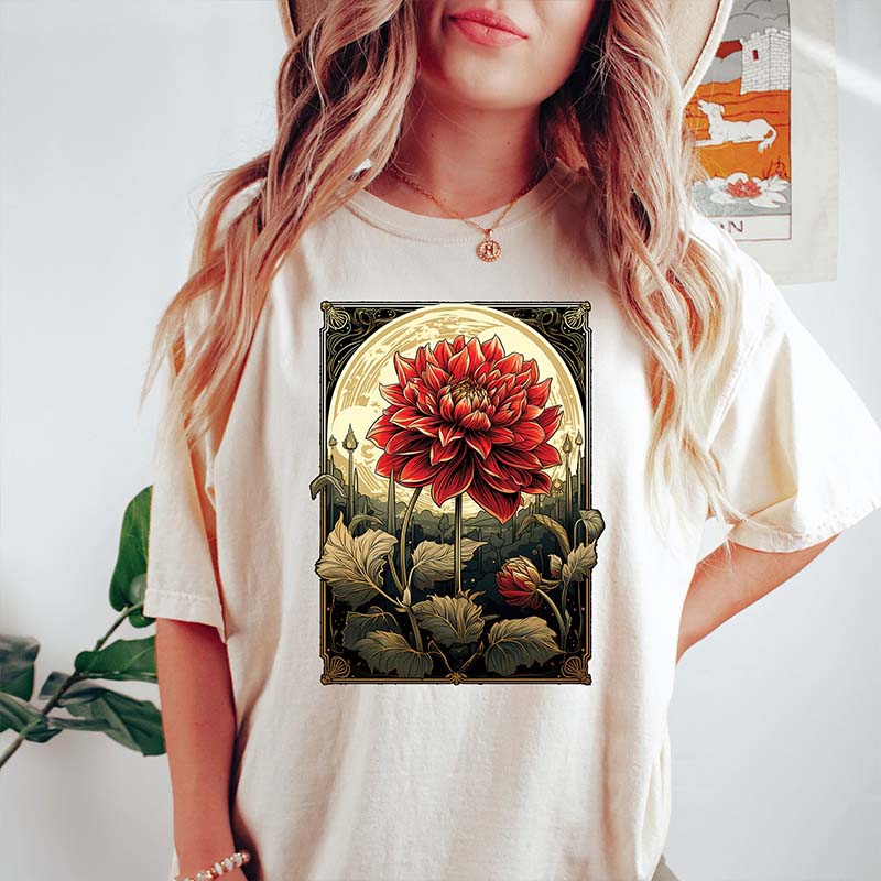 Dahlias Floral Flower Nature T-Shirt