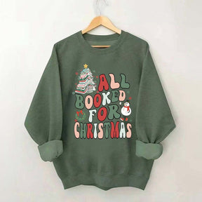 Retro Christmas Book Tree Sweatshirt