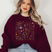 Dried Wildflower Boho Nature Lover Sweatshirt