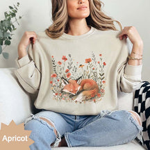 Wildflower Fox Nature Wildlife Sweatshirt