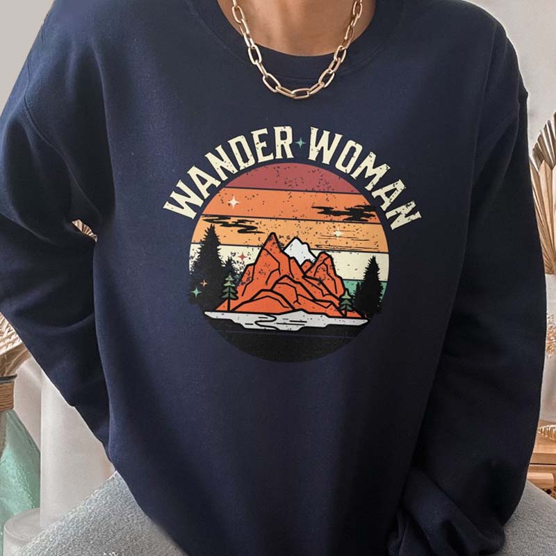 Wander Woman Hiking Outdoorsy Sweatshirt