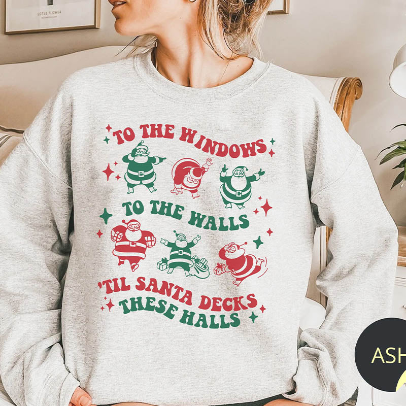 Dancing Santa Funny Christmas Sweatshirt