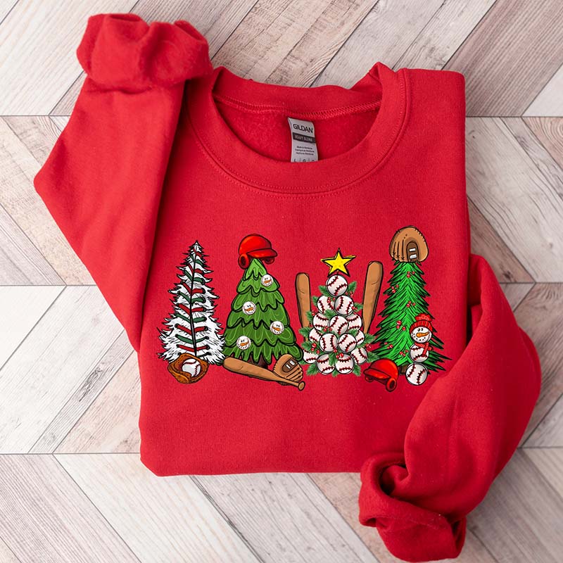 Baseball Christmas Tree Sweatshirt