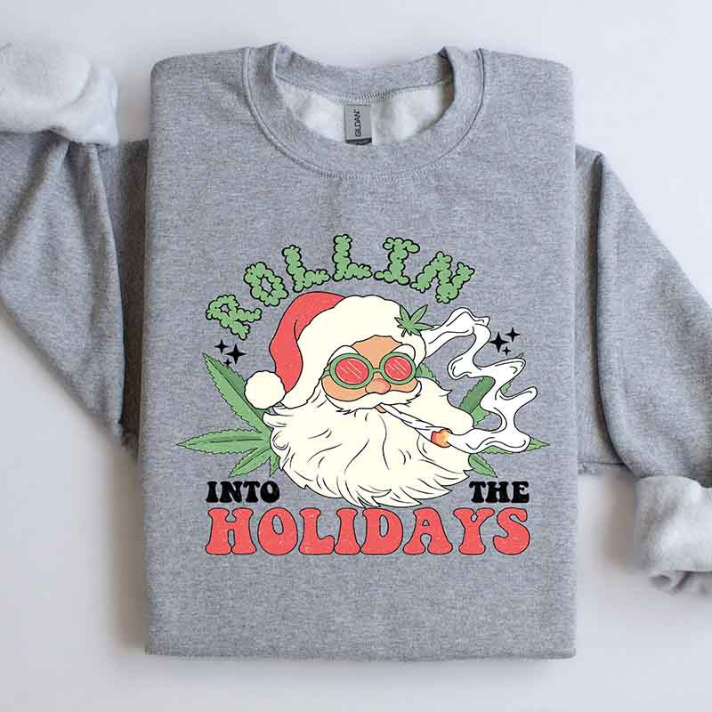 Rollin into the Holidays Santa Sweatshirt