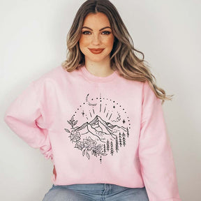 Mountain Camping Nature Moon Sweatshirt