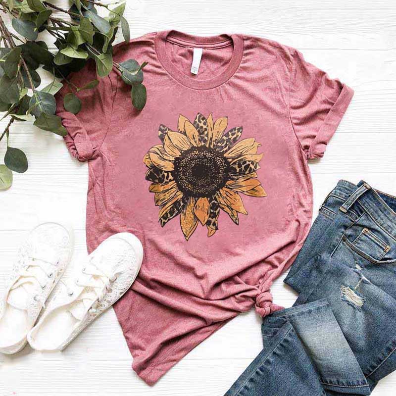 Sunflower Leopard Plant Lover T-Shirt