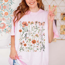 Boho Vintage Wildflower Plant Gift T-Shirt