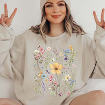 Wild Flowers Floral Fall Sweatshir