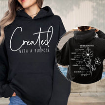 Created With A Purpose You Are Beautiful Hoodie