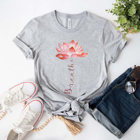 Lotus Flower Breathe Yoga T-Shirt