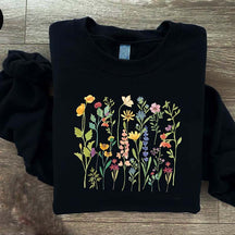 Vintage Spring Pressed Flowers Sweatshirt