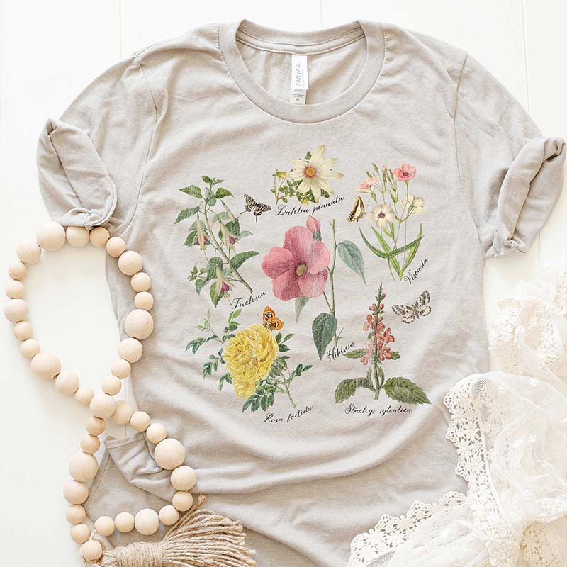 Botanical Wildflowers Plant Lover T-Shirt