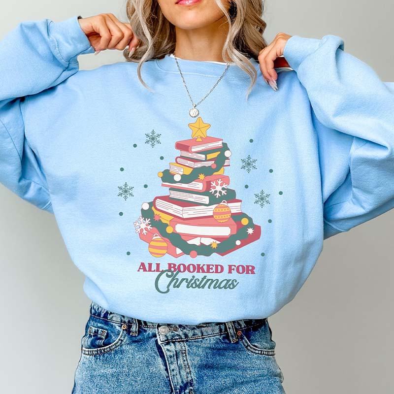 Book Tree Christmas Librarian Teacher Bookish Sweatshirt