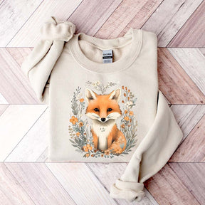 Cute Floral Fox Lover Sweatshirt