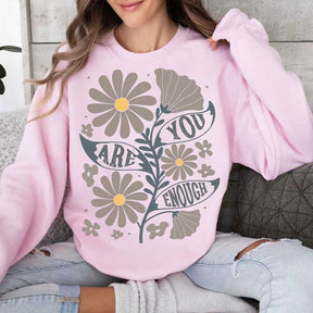 Boho You Are Enough Wildflower Sweatshirt