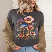 Mushroom Wildflower Cottagecore T-Shirt