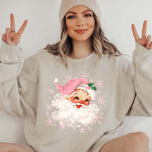 Pink Santa Hat Classic Christmas Sweatshirt