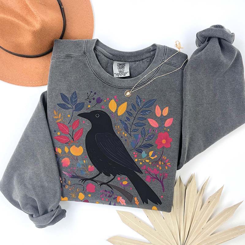 Crow Sweatshirt Bird Sweatshirt