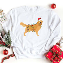 Christmas Golden Retriever Lights Sweatshirt