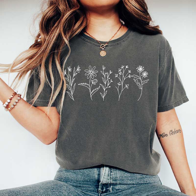 Wild Flower Floral Cottagecore T-Shirt