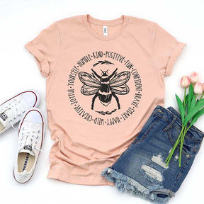 Bee Be Kind Stay Positive Fun Confident Happy Wild JoyfuT-Shirt