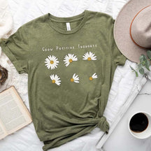 Grow Positive Thoughts Floral T-Shirt