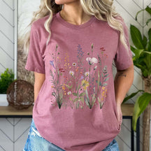 Wild Flowers Floral Nature Vintage T-Shirt