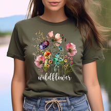 Nature Watercolor Wild Flower T-Shirt