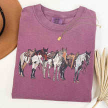 Western Graphic Horse Ranch Girl T-Shirt