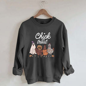 Chick Or Treat Halloween Chicken Sweatshirt